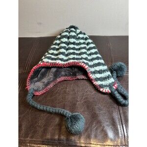 North Face Winter Hat Fuzzy with Ear Flaps One Size